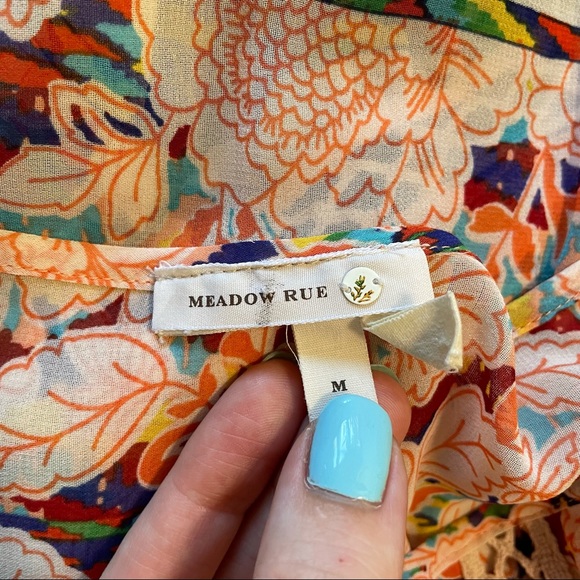Anthropologie Meadow Rue Prairie Blossom Batai Top Size M - Picture 6 of 7